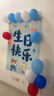 盛夏時(shí)光儀式感生日背景布新款卡通風(fēng)格生日背景布網(wǎng)紅拍照氣球兒童男女孩 生日背景墻掛布裝飾藍色系 曬單實(shí)拍圖