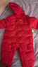 英氏（YEEHOO）新生嬰兒外出服保暖連帽哈衣冬季男女寶寶羽絨長(cháng)袖連體衣超韌絨 紅色 80 cm （建議9-18個(gè)月） 曬單實(shí)拍圖