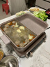 美的烤肉鍋電烤盤(pán) 鴛鴦電火鍋涮烤一體多功能一體電鍋多功能料理鍋 烤肉火鍋二合一多用途鍋烤魚(yú)專(zhuān)用鍋 8L 【0氟0鉛0鎘 鈦陶合金】HGS352866S 曬單實(shí)拍圖