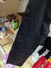 SIINSIIN闊腿褲女秋冬加絨褲子垂感休閑簡(jiǎn)約直筒褲黑色高腰收腹 曬單實(shí)拍圖