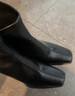 百思圖25冬時(shí)裝靴時(shí)尚方頭粗跟女中靴B2812DZ5 黑色絨里 38 曬單實(shí)拍圖