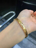 牧迪5G黃金碎冰冰手鐲女999足金爆閃碎碎冰手環(huán)實(shí)心真純金包銀手鐲子 約20克碎碎冰手鐲/1.81克金 52圈口-卡6寬度 曬單實(shí)拍圖