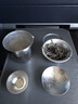 厚岸功夫茶具雙層純鈦真空不燙手蓋碗茶碗公道杯旅行便攜茶具套裝 銀色 曬單實(shí)拍圖