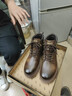 公牛世家馬丁靴秋冬季新款牛皮英倫風(fēng)大頭皮鞋男士休閑高幫復古工裝靴子男 古棕【四季款單鞋】GN123102994 41 （運動(dòng)碼） 曬單實(shí)拍圖