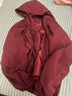 2025新款春秋抽繩夾克擺下短外套女連帽休閑雙層上衣【082】 酒紅色 【雙層/卡碼拍大】 XL 【建議125-140斤】 曬單實(shí)拍圖