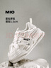 MIO何炅同款|米奧運動(dòng)鞋男圓頭厚底溶解鞋增高潮流情侶休閑板鞋女 米白色  5.5cm/何炅同款 36 (230mm) 曬單實(shí)拍圖
