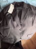 伊雅露莎職業(yè)套裝女正裝長(cháng)袖西服小西裝女經(jīng)典兩?？凵虅?wù)裝工作服正裝68 灰西裝+褲 5XL 曬單實(shí)拍圖