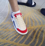 薩拉維夫新款夏季男款復古百搭運動(dòng)休閑小白鞋增高潮鞋高爾夫鞋 白藍綠 38 曬單實(shí)拍圖
