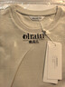 Olrain歐芮兒奶茶色短袖T恤女夏季新款百搭別致不規則上衣 奶茶色 L 曬單實(shí)拍圖