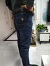AEMAPE美國蘋(píng)果高檔男士牛仔褲新款修身彈力小腳褲休閑褲子水洗直筒長(cháng)褲 深藍色加絨 加絨 32 腰圍2尺5適合130-140斤左右 曬單實(shí)拍圖
