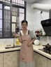 光多拉防水圍裙廚房防油污家用做飯無(wú)袖工作服男士女士通用家務(wù)清潔粉色 曬單實(shí)拍圖