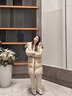 皮爾卡丹羽絨服女冬裝2025年冬季新款輕薄白鴨絨真毛領(lǐng)中長(cháng)款加厚外套針織 米白色-狐貍毛領(lǐng) M(105-115體重) 曬單實(shí)拍圖