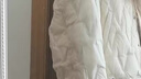 紅袖保暖顯瘦氣質(zhì)羽絨服2025冬季新款女裝90白鴨絨菱形絎縫正肩短外套 米白004 M 曬單實(shí)拍圖