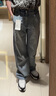 速寫(xiě)男裝2025春新品牛仔褲長(cháng)褲直筒褲寬松9P1E14980 993牛仔深藍 M 曬單實(shí)拍圖