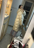 美力城長(cháng)款羽絨服女裝新款90%鵝絨過(guò)膝外套連帽戶(hù)外休閑運動(dòng)風(fēng) 灰色【版型寬松，建議拍小一碼】 實(shí)物偏暖白色 S 曬單實(shí)拍圖