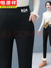 恒源祥加絨加厚打底褲女外穿冬季褲子高腰顯瘦保暖褲一體絨高彈力媽M褲 HG羊羔絨【黑】 XL【建議120-135斤】 曬單實(shí)拍圖