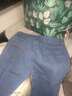 啄木鳥(niǎo)（TUCANO）高腰彈力中年褲子春秋新款大碼牛仔褲女直筒深檔耐磨女長(cháng)褲子 L淺藍色 29 （106-115斤） 曬單實(shí)拍圖
