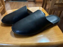 GPHF日本輕奢高檔手工酒店春秋包頭羊皮拖鞋男居家防滑牛筋厚底真皮女 黑色 31 【適合47-48碼】 曬單實(shí)拍圖