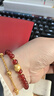 周六福（ZLF）新年禮物 黃金手鏈女款5D硬金十二生肖本命年吉祥物瑪瑙手串 定價(jià) 富貴豬-0.55g 17cm 曬單實(shí)拍圖