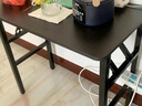 可折疊電腦桌學(xué)生書(shū)桌家用臥室簡(jiǎn)易臺式小型出租屋學(xué)習寫(xiě)字辦公桌 雙層置物-黑胡桃色黑架100*50*75 曬單實(shí)拍圖