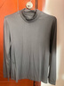 倉石一樹(shù)潮牌長(cháng)袖T恤男2025秋冬季半高領(lǐng)絲光棉修身打底衫休閑內搭上衣男 深灰色 L 曬單實(shí)拍圖