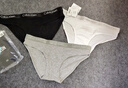 Calvin Klein內衣女士三條裝經(jīng)典提花腰邊ck舒適棉質(zhì)微彈性感比基尼三角內褲女 MP1-太空黑/椰青灰/月光白 3條 S 尺碼偏大，建議拍小一碼 曬單實(shí)拍圖