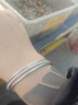 正品碎冰冰銀手鐲 女銀手鐲 閉口鐲子輕奢小眾精致 節日送女友禮 三生三世流沙58mm25 體重90-- 曬單實(shí)拍圖