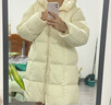 圖圖小象兒童羽絨服長(cháng)款女童加厚親子外套三防90白鴨絨男童 米白色160cm 曬單實(shí)拍圖
