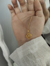 中國黃金（CHINA GOLD）黃金項鏈女999足金碎冰冰四葉草吊墜生日圣誕節平安夜禮物送女友 足金吊墜金重約2.0g配銀鏈【甄選禮盒】 曬單實(shí)拍圖