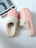 樸西室外防水棉拖鞋冬季保暖可拆卸情侶棉拖舒絨棉可拆卸室內棉拖女 淺粉 36-37 曬單實(shí)拍圖