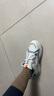 回力（Warrior）官方男鞋運動(dòng)鞋子男秋冬季厚底老爹鞋男皮面潮流休閑跑步鞋米藍42 曬單實(shí)拍圖