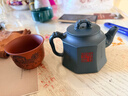 藏壺天下 宜興紫砂壺純手工刻繪茶具方器原礦墨綠泥家用泡茶壺八方祥龍 八方祥龍 260ml 曬單實(shí)拍圖