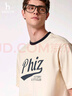 哈吉斯（HAZZYS）男裝 夏季【PHIZ系列】上衣復古印花純棉寬松短袖T恤男 奶油色CR L （175/96A 48） 曬單實(shí)拍圖