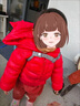 木木屋（mumuwu）童裝兒童羽絨棉服秋冬男童外套保暖卡通可愛(ài)寶寶面包服嬰兒外出服 紅色 100 適合90-100cm年齡3-4歲 曬單實(shí)拍圖
