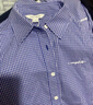 UR2026春季新款女裝簡(jiǎn)約通勤字母撞色格紋開(kāi)襟襯衫UYY250081 深藍色格子 S 曬單實(shí)拍圖