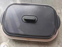愛(ài)寧（AininG）烤魚(yú)鍋烤肉鍋多功能不粘鍋室內家用商用紙包魚(yú)可拆卸無(wú)煙電燒烤爐電火鍋分離式電烤盤(pán) ANK-166 米白色 曬單實(shí)拍圖