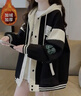 森馬青少年棒球服加絨加厚外套女2025冬季寬松百搭學(xué)生連帽衛衣 黑色 【超柔銀狐絨-重磅】 XL 建議【130-150斤左右】 曬單實(shí)拍圖