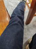 VEROMODA牛仔褲2025秋冬新款高腰九分修身內里磨毛絨325149005 特深牛仔藍色 S 曬單實(shí)拍圖