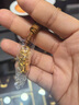 周大福財運亨通吸金銅錢(qián)貔貅足金黃金鑲鉆石吊墜[小版]配繩ERU147 曬單實(shí)拍圖