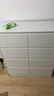 五斗柜客廳靠墻儲物柜臥室床尾收納柜簡(jiǎn)約現代家用抽屜柜落地斗柜 【雙排八抽*加厚板材】暖白色90CM 曬單實(shí)拍圖