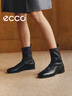 愛(ài)步（ECCO）冬季新款簡(jiǎn)約低跟法式瑪麗珍彈力靴羊皮 舞悅244403 黑色36 曬單實(shí)拍圖