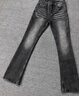 嘉曄（JIAYE）美式cleanfit高彈力神牛顯高直筒微喇紗線(xiàn)水波紋洗水黑灰牛仔褲男 黑灰色【加絨】 XL 【建議130-140斤】 曬單實(shí)拍圖