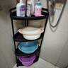 順優(yōu)浴室置物架衛生間落地廁所三角架洗漱收納轉角架黑色四層SY-1322 曬單實(shí)拍圖