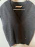 Navigare意大利小帆船V領(lǐng)針織馬甲女秋冬內搭毛衣女休閑通勤寬松純羊毛衫 素凈灰 M 曬單實(shí)拍圖