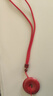 墨馳朱砂六字真言吊墜掛繩手工編織紫金砂佛牌繩男女簡(jiǎn)約脖掛項鏈繩子 【紅繩】朱砂六字真言?huà)炖K 曬單實(shí)拍圖