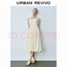 UR春季新款女裝歐若風(fēng)休閑高腰花苞吊帶連衣裙UYU750082 米黃 XS 曬單實(shí)拍圖