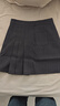 Olrain歐芮兒法式深灰色半身裙女春裝新款高腰壓褶A字短裙女裙 深灰色 M 曬單實(shí)拍圖