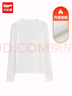 IEF/愛(ài)依服針織衫打底衣女2025秋季新款韓版時(shí)尚百搭基礎款長(cháng)袖上衣 白（薄絨款） M 曬單實(shí)拍圖
