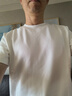 拇指白小T熱力加絨短袖T恤25秋冬新款保暖舒適短袖圓領(lǐng)純色體恤衫 皓白 2XL 曬單實(shí)拍圖