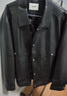 伯爵卓爾高級感定織PU皮夾克男士通勤機車(chē)風(fēng)2025春秋新款仿皮外套男 子夜黑 2XL 曬單實(shí)拍圖